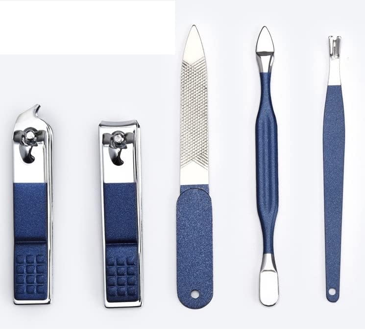N / A Plavi Set Alata Za Manikir Komplet Za Šišanje Noktiju Od Nerđajućeg Čelika Trimer Nož Za Šišanje