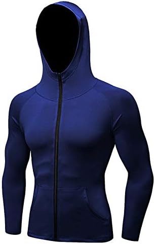 Elonglin Mens teretana Zip hoodie dukserica vježba bodybuilding mišić tanka jakna