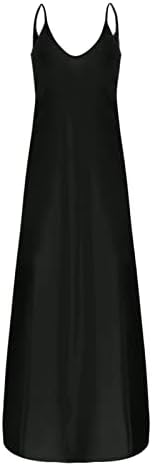 Cucuham ljetne haljine za žene 2023. modni casual plus veličine čvrsti okrugli vrat suspenziju prsluk a-line duga haljina