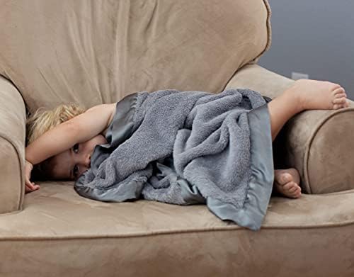 Comfort Silkie luksuzni plišani i satenski bebi pokrivač 36 x28 plava