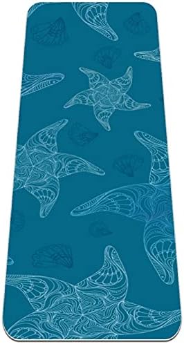 Siebzeh Starfishes uzorak okean plava Premium debela prostirka za jogu Eco Friendly Rubber Health & amp; fitnes neklizajuća prostirka za sve vrste vježbe joge i pilatesa