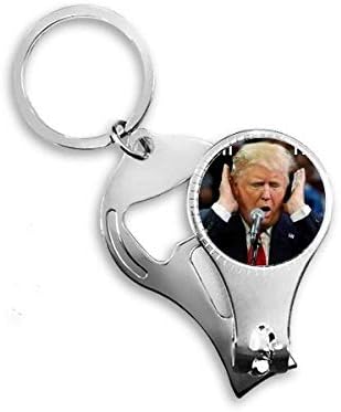 Američki predsjednik smiješan zanimljiv sjajni noktni prsten za prsten za nokte ključeva za ključeva