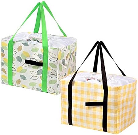 2 pakovanja izolovana torba za višekratnu upotrebu, torba za dostavu hrane, izdržljiva, termo hladnjak za kupovinu sa vezicama