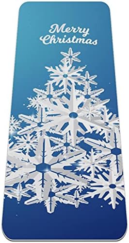 Siebzeh papir rez pahuljica božićno drvo Premium debeli Yoga Mat Eco Friendly gumene zdravlje & amp;
