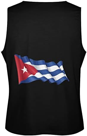 Kuba Zastava muške majice s mišićima bez rukava Ležerne majice za vježbanje u teretani plaža