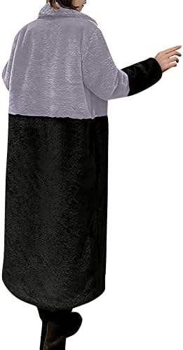 Foviguo Neonska jakna, zimska kuća Parka Womans dugi rukav modni dugi debeli kolorBlock Cardigans Wrap Revel Comfort Comfort Cardigan za žene Sive