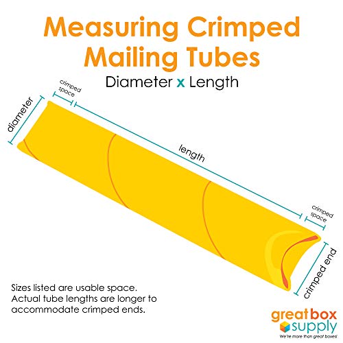 Crimped kraj Mailing cijevi, 1-1 / 2 x 16, Kraft, 70 / Case