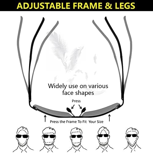 UNISHARE muške mode polarizirane Fotohromne naočare za sunce za dan i noć, UV 400 jasan vid za vožnju
