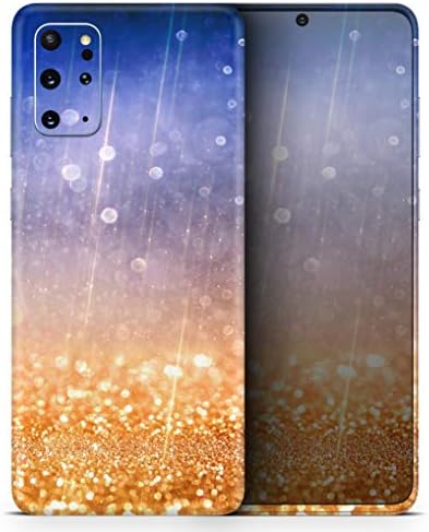 Dizajn Skinz Plava i narandžasta Ogrebljena površina sa užarenim zlatnim zaštitnim vinilnim najavom za omotač kože Kompatibilan je sa Samsung Galaxy S20