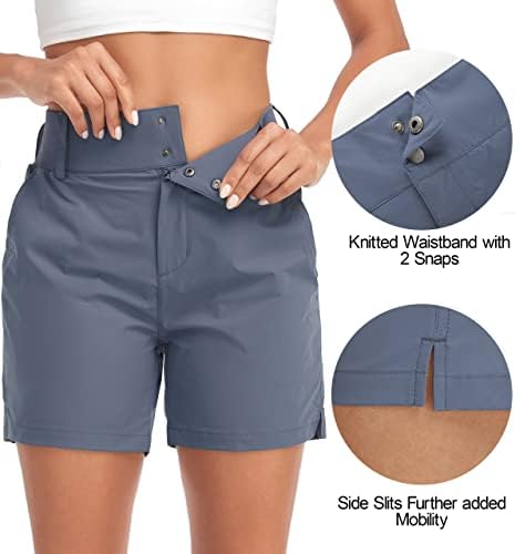 Ženske pješačke hlače za golf Brze suhi 5 inčni šarke visokog struka sa džepovima lagana za žene Ležerne