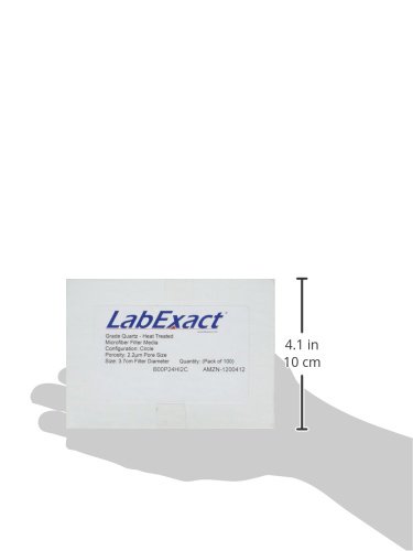 LabExact 1200412 Grade termički obrađeni Filter od kvarcnog stakla od mikrovlakana, kvarcno staklo Ultra visoke Temperature bez vezivanja, 2,2 µm, 3,7 cm
