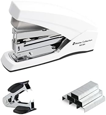 Hysmmxher bez napora Stepenik, jednim dodirom, ergonomski spajler za uredske i kućne potrepštine, 25 kapaciteta listova, uključuje 2000 24/6 mm spajalice i sredstvo za uklanjanje spajanja