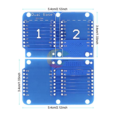 WDEMCU ESP8266 Ploča za proširenje Wemos D1 mini dvostruka utičnica Dual Base Shield Development Board za Arduino