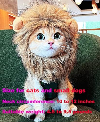 RosyLife Lion Mane perika za mačke kostim Pet Podesiva periva udobna fensi Lavlja dlaka mačka odjeća