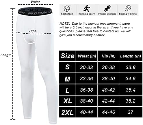 HYCOPROT muške kompresijske pantalone Athletic Tight, helanke donji deo osnovnog sloja za trčanje trening Sportska joga Košarka