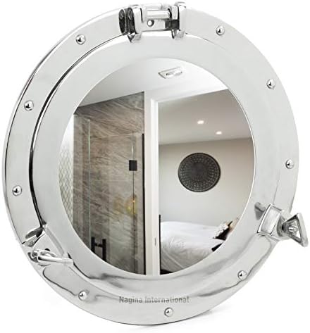 Nagina International Metalni Izrađeni Niklovani Aluminijumski Prozor Za Kupatilo Dekor Ogledalo