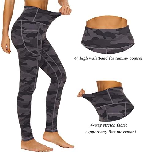 Iniberne joge visokog struka sa džepovima za žene četverosmjerne rastezanje mekane trčanje na nogama Atletski joga hlače