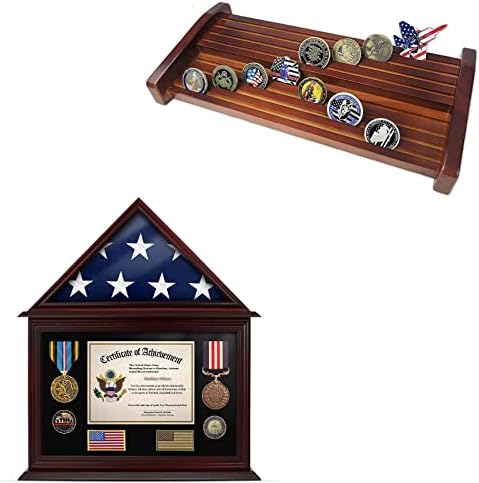 Vitrina zastave i certifikata+prikaz novčića za vojni izazov