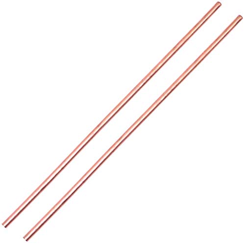 6mm Bakarni okrugli štap, VERNUOS 2kom Bakarni okrugli štapovi Strug Bar zaliha, 6mm u prečniku 300mm u dužini