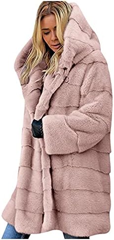 Prdecexlu Wedding Jackets Ženska zima sa dizajnom s dugim rukavima za prevelika jakna s kapuljačom Fuzzy Warm Full Zip Loose