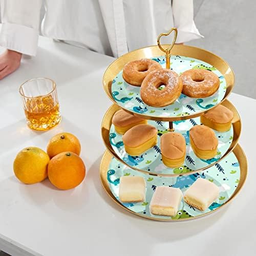 Torta od 3 nivoa za desert Zlatni cupcake Količar za slastičarstvo za čajnu zabavu, vjenčanje