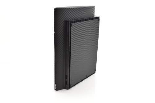 iCarbons Crna karbonska vlakna Vinilna koža za Super Slim Playstation PS3