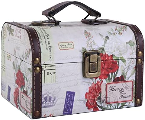 Xiaoaika ukrasna kutija za blago - elegantna i izdržljiva PU kožna kutija sa cvjetnim uzorkama - prekrasan