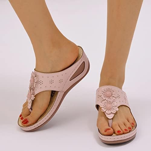 Flip flops Sandale za žene sa lučnim nosačem za udobne šetnje bijele vjenčane sandale za žene