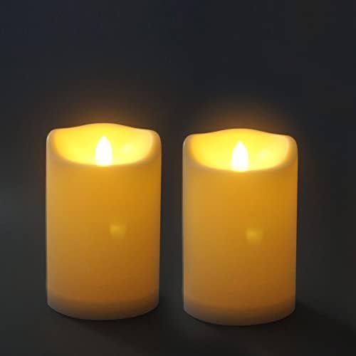 3RuiLight treperenje sveća bez plamena sa tajmerom dugotrajne realistične električne LED lažne sveće sa stubovima