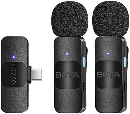 BOYA Wireless Lavalier Mikrofon za Android telefon BY-WM3T1-u Plug Play USB-C mikrofon Mini Noise Cancellation Cordless Clip on Mic za video snimanje intervju Podcast YouTube vlog Live Streaming