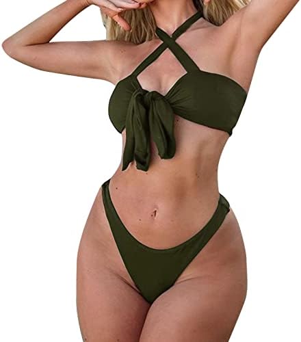MTSDJSKF Trudnoća Bikini Ženski bandeau zavoj bikini Podignite brazilske kupaće kostime za kupaće