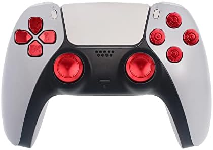 Yiootop Metal Aluminij Legura dugmad za Playstation 5 kontroler Thumbsticks & ABXY Bullet D-pad Mod Buttons zamjene kompleti za PS5 kontroler