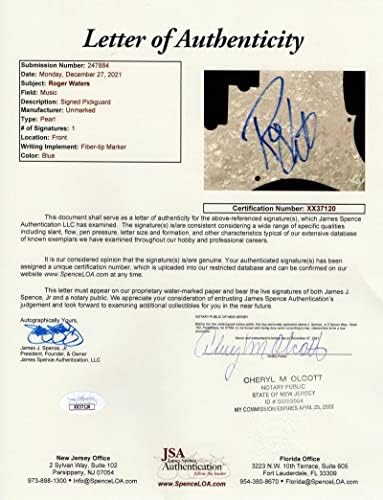 ROGER WATERS potpisao autogram crna FULL SIZE FENDER električna bas gitara F W/ JAMES SPENCE JSA pismo autentičnosti