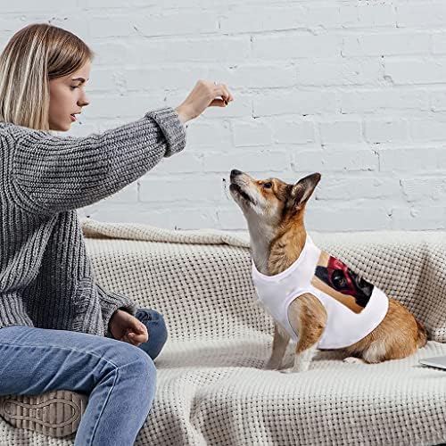 Tenk Psa Heroja-Cool Dog T-Shirt - Grafička Odjeća Za Pse-Bijela, L