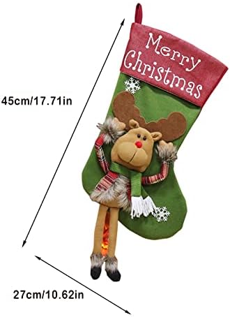 Božićne čarape Kamin Viseće čarape Obiteljski Božićni ukras Kuke za ukrašavanje božićnih ukrasa Božićne