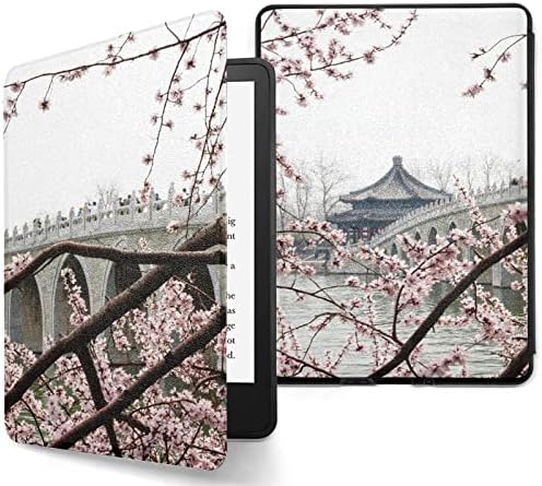 Paperwhite Ebook 2021 futrola kompatibilna sa 6,8 Kindle Paperwhite 11. generacije Blossom Tree protiv Kamenog mosta ljetna futrola za e-knjige sa automatskim spavanjem/Wake