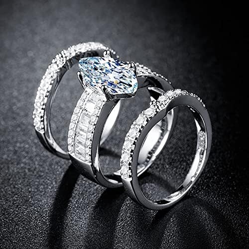 2023 Novi prsten nakit umetnuti poklon tri u jednom odvojive dame luksuzne rinestone prstene 3-komadne prstenove