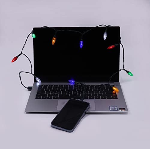 Lanyazet USB božićni tablica za punjač za punjač za punjač i punjač za žarulje, 50 inča 10-min multibolor dostupan