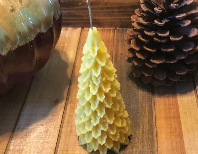 Th SMART-svijeća za božićno drvo sa konopljinim fitiljem priroda inspirisana pčelinjim voskom poklon priroda inspirisana
