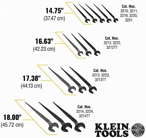 Klein Alati 3211 Spud ključ, 1-1 / 16-inčni nominalni otvor, za 5/8-inčni vijci i američke matice