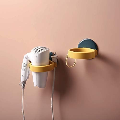 Xjjzs stalak za puhanje zraka Organizator pribora za kupaonicu jednostavne police za toalet fen za kosu zidni viseći držač plastični stalak za puhanje