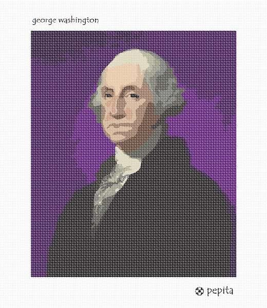 pepita komplet za igle: George Washington, 10 x 12
