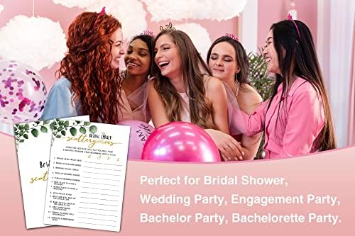 Bridalne tuš igre - Zeleničarske zaručničke party Game kartice za vjenčanje, Bachelorette Party - Svadbeni