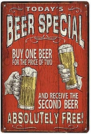 12 x 8 Pub, Bar, piće, zidni dekor serije piva viseća metalna limena plaketa