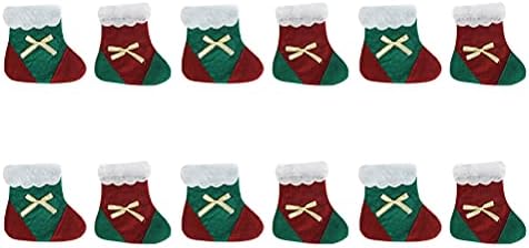 12kom Božić čarapa pribor za jelo torba Lovely Mini posuđa Cover Chic Storage džep dekor za proslavu