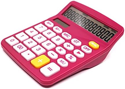 MJWDP 12-znamenkasti kalkulator za velike tipke Financijski poslovni računovodstveni alat Rose Crvena boja za uredsku školu