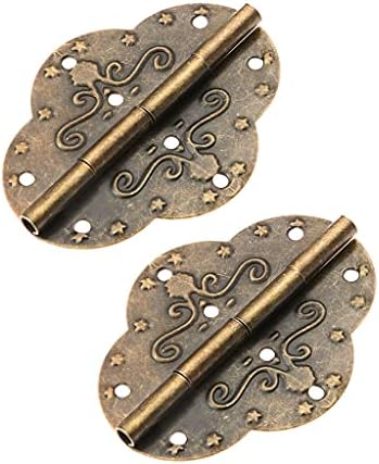 Chysp 2pcs 69x53mm Starinski brončani šarke za nakit Drvena kutija ladica vrata ukrasna vintage gvožđa nameštaj
