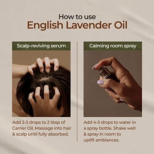 Gya Labs Pure English ulje lavande esencijalno ulje za difuzor - prirodno terapeutsko ulje lavande esencijalna ulja za kožu - esencijalno ulje lavande za rast kose