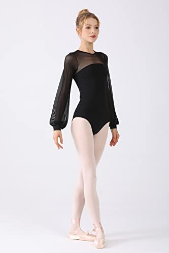 Dance Elite Umbra mrežasti triko za ramena i rukave za žene-najlonski i Spandex triko za žene balet