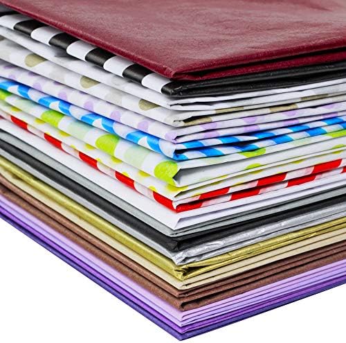 Winlyn 240 listova 48 višebojni maramica za Umatanje poklona papirnati papir dekorativna Umjetnost